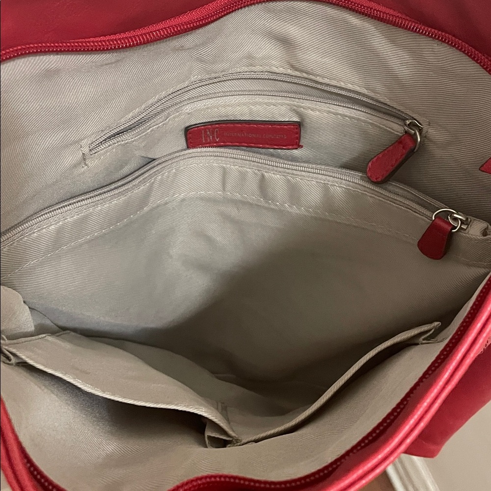 INTERNATIONAL CONCEPTS: Chic Red non-Leather Shoulder Bag”MINOR WEAR/TEAR” - Picture 6 of 10
